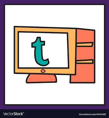 Unusual look tumblr social media icons vector image