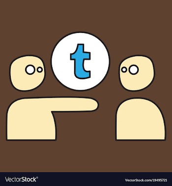 Unusual look tumblr social media icons vector image