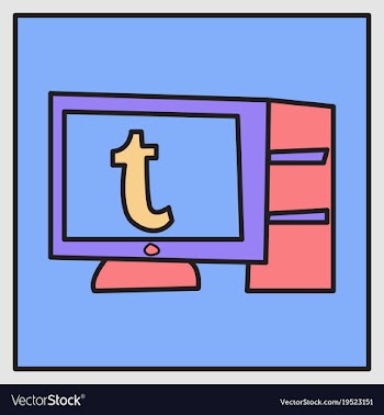 Unusual look tumblr social media icons vector image