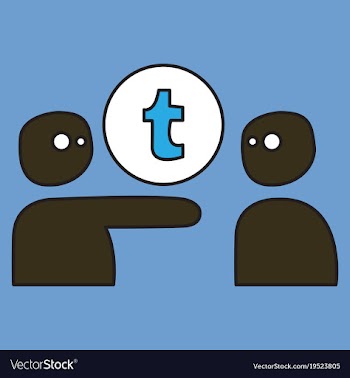 Unusual look tumblr social media icons vector image