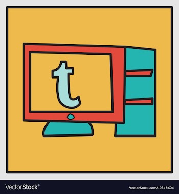 Unusual look tumblr social media icons vector image