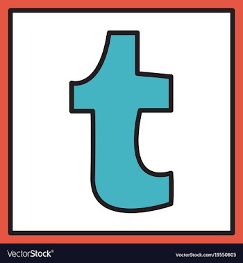 Unusual look tumblr social media icons vector image