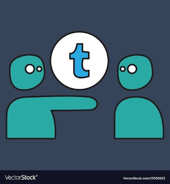 Unusual look tumblr social media icons vector image