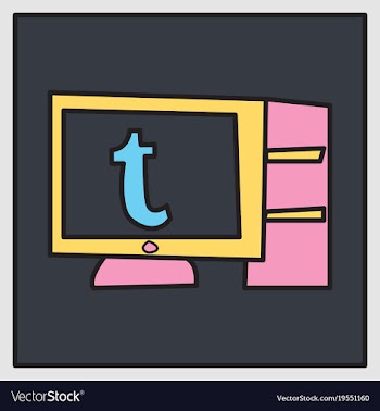 Unusual look tumblr social media icons vector image