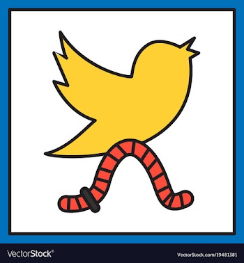 Unusual look tweet bird logotwitter icon vector image