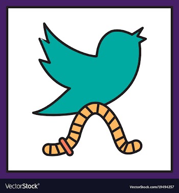 Unusual look tweet bird logotwitter icon vector image