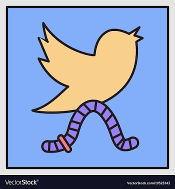 Unusual look tweet bird logotwitter icon vector image