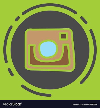 Unusual look web icon of modern lineart camera vector image