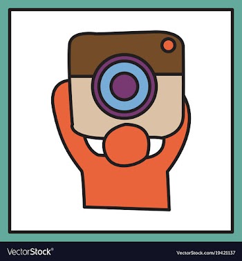 Unusual look web icon of modern lineart camera vector image