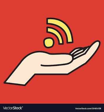 Unusual look wifi signal vector image