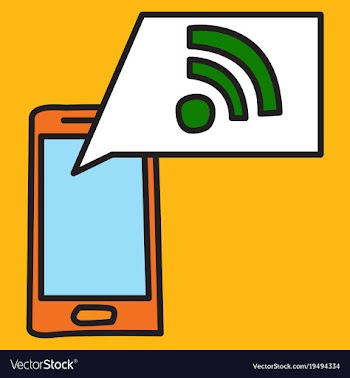 Unusual look wifi signal vector image