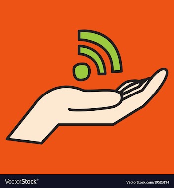 Unusual look wifi signal vector image