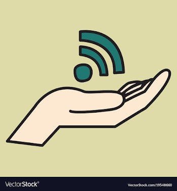Unusual look wifi signal vector image