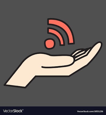 Unusual look wifi signal vector image