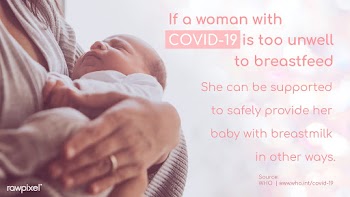 Unwell mom and breastfeeding during COVID-19 social template source WH.. | Free  illustration - 2322601