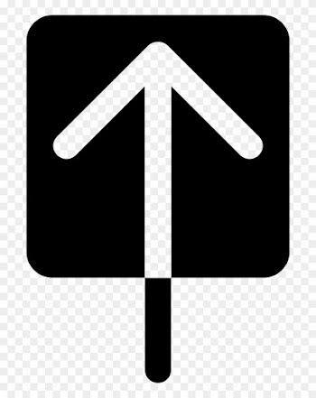 Up Arrow Entering In Black Square Comments - Upload Png White Cloud