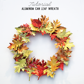 Upcycled Aluminum Can Fall Wreath DIY