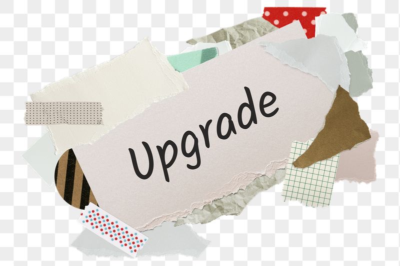 Upgrade png word sticker, aesthetic | Free PNG - rawpixel