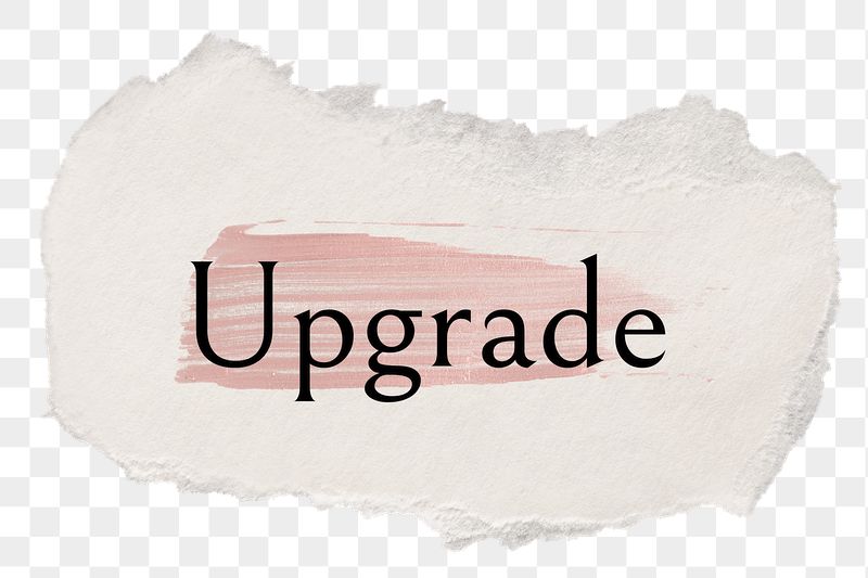 Upgrade png word sticker typography, | Free PNG - rawpixel