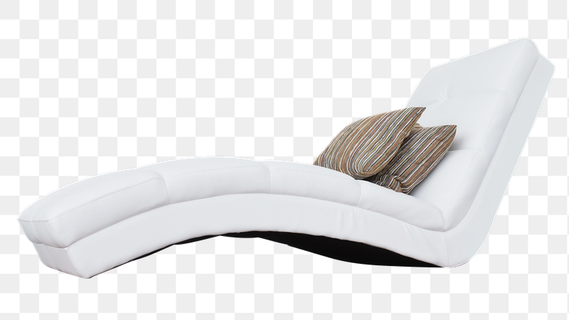 Upholstered chaise longue png sticker, | Free PNG - rawpixel