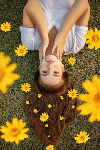 Upside Down Photo of a Woman