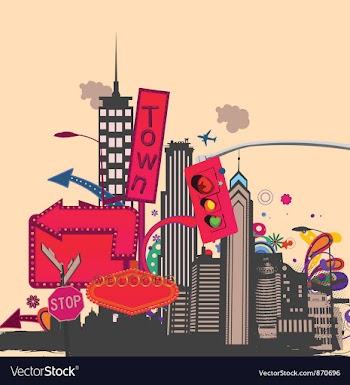 Urban abstract background vector image