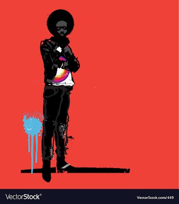 Urban afro vector image