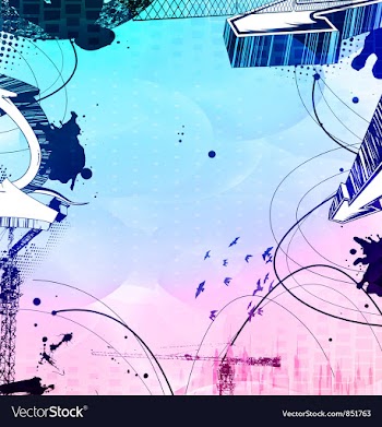 Urban background with skater vector image