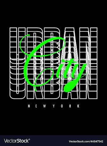 urban city typography for t shirt design premium