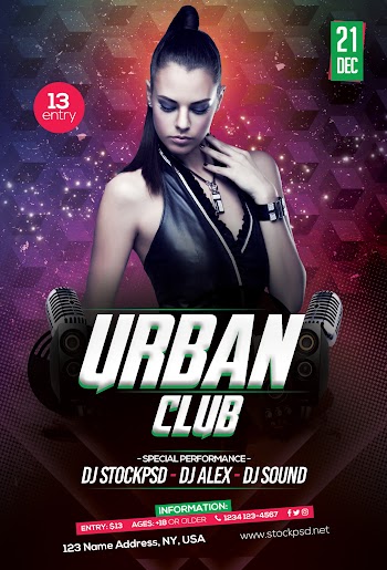 Urban Club – Download Free PSD Flyer Template