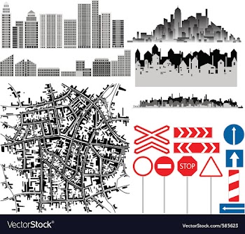 Urban collection vector image