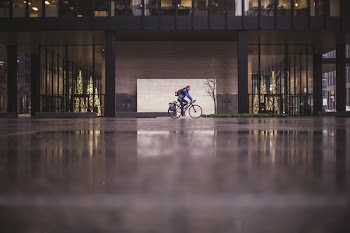 Urban Cyclist Wet Day