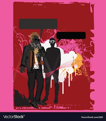 Urban dude on cellphone vector image