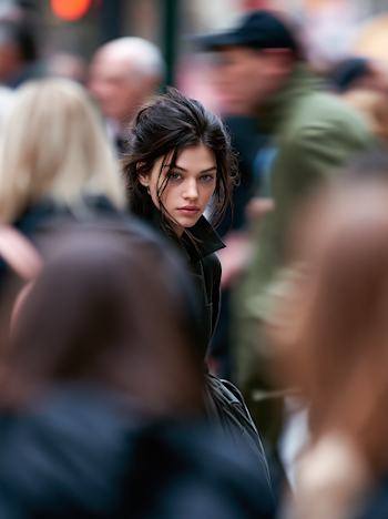 Urban Elegance: A Model in Motion