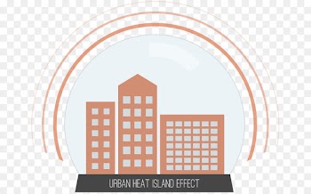 Urban Heat Island, Heat, Climate Change, Orange, Architecture PNG