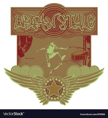 Urban label vector image