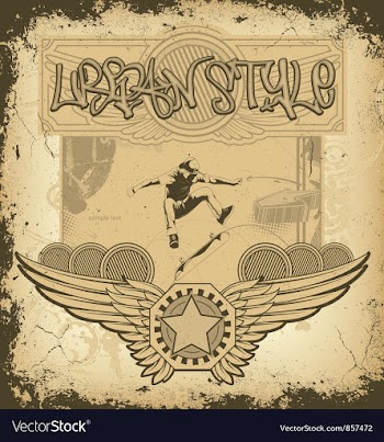 Urban label with grunge vector image