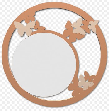 Urban Outfitters Round Mirror Wall Miroir mural Mirror Wooden Frame - mirror 