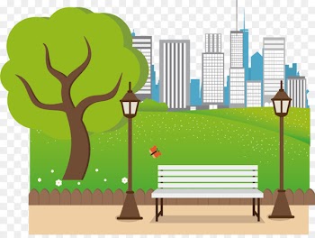 Urban park Cartoon Illustration - Park cartoons 