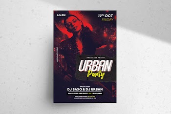 Urban Party DJ Free PSD Flyer Template