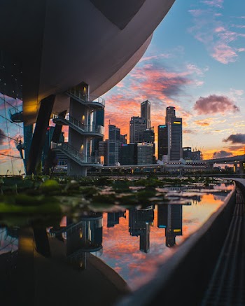 Urban Photo of Gray Buildings at Sunset