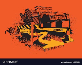 Urban poster with 3d arrow vector image