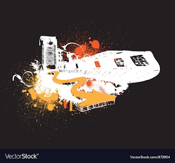 Urban poster with 3d arrow vector image