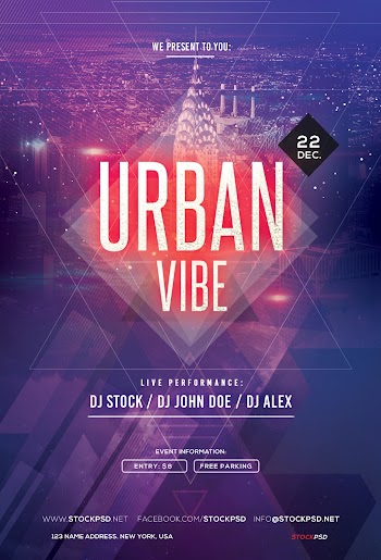 Urban Vibe – Free PSD Party Flyer Template