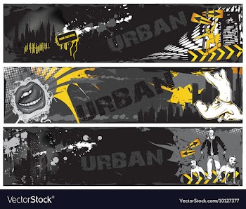 Urban web banners vector image