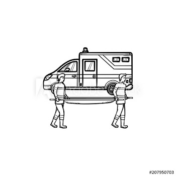 Urgent care hand drawn outline doodle icon