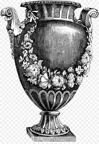 Urn Vase Drawing Clip art - vintage stamp 