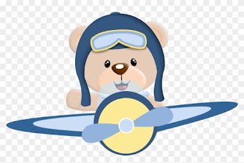 Ursinho Aviador Azul Marinho - Urso Aviador Azul