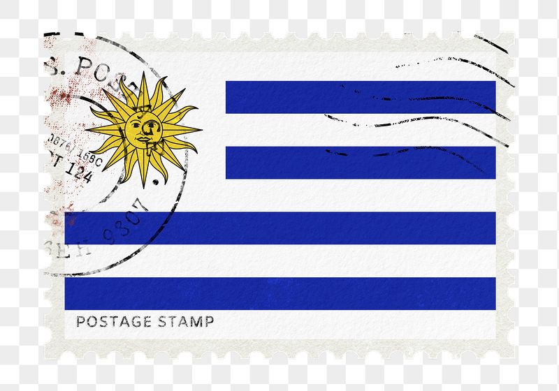 Uruguay flag png post stamp | Free PNG - rawpixel