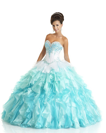 US$228.99 2015 Satin Jacket White Blue Chiffon Ruffled Appliques ...
